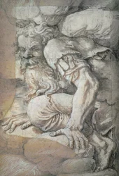 Giant, sketch for the fresco of the Fall of the Giants, Palazzo del Te, Mantua, 1531-32